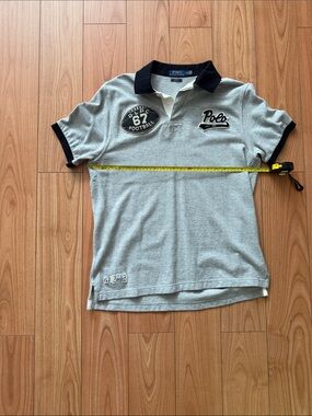 Polo by Ralph Lauren Grey Contrast-Collar Polo by Ralph Lauren Shirt